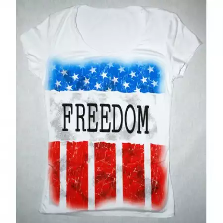 2. Снимка на Дамска тениска Freedom - Безплатна доставка