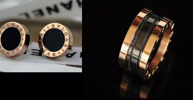 комплект Bvlgari обеци и пръстен