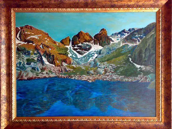 1. Снимка на РИЛА - Страшното езеро с Купените - маслени бои, платно