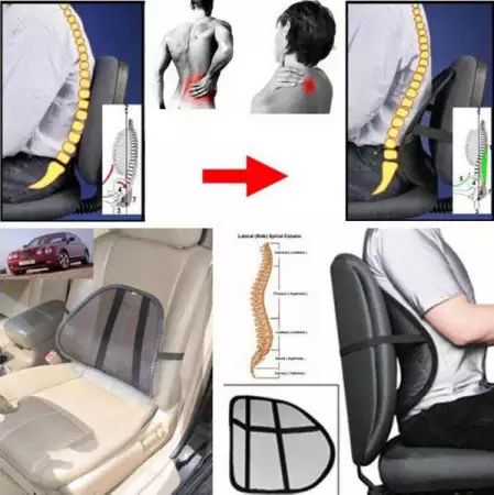 Анатомична облегалка за стол и автомобилна седалка