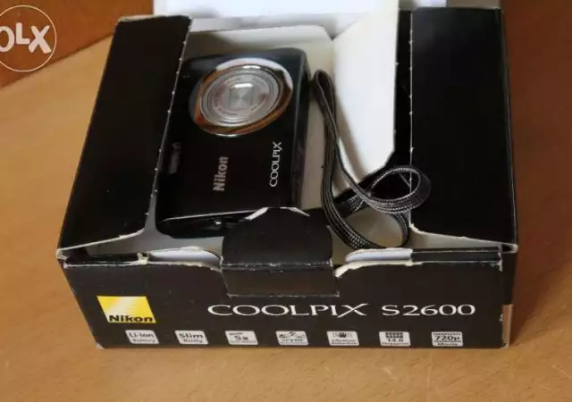 2. Снимка на Фотоапарат HD Nikon Coolpix S2600, 14Mp като нов