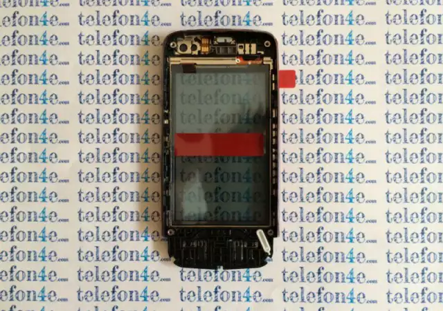 1. Снимка на Nokia Asha 311 Оригинален тъчскрийн с рамка Rose Red