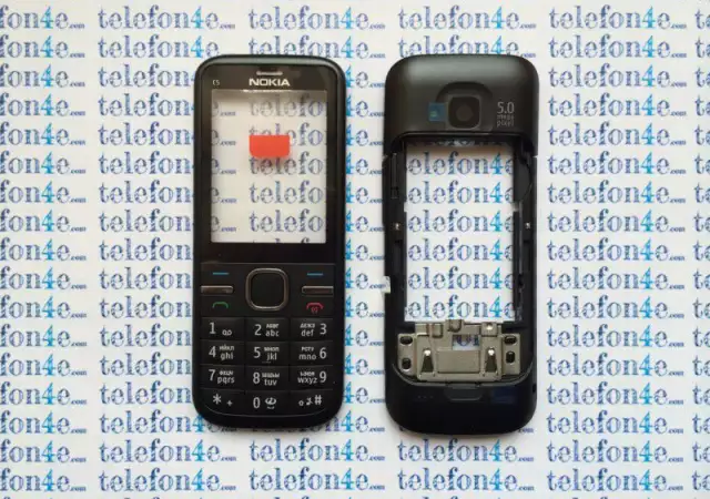 2. Снимка на Nokia C5 - 00 Оригинален панел комплект Black Черен