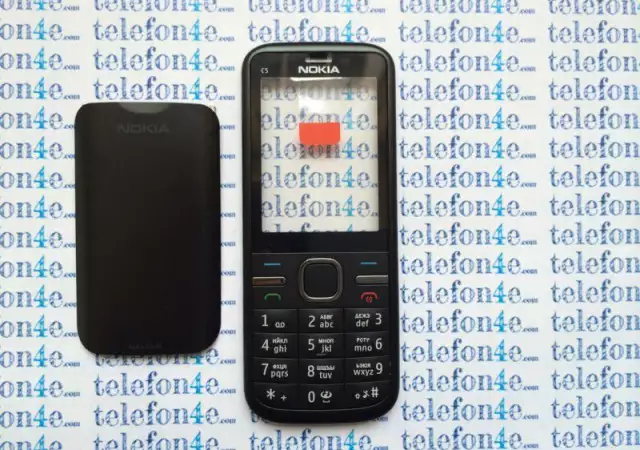 3. Снимка на Nokia C5 - 00 Оригинален панел комплект Black Черен