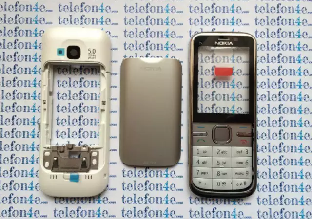 1. Снимка на Nokia C5 - 00 Оригинален панел комплект White Бял