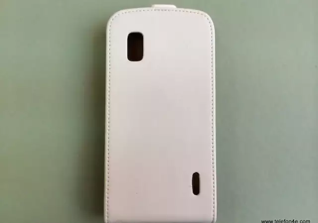 LG E960 Nexus 4 Кожен калъф тефтер White Бял