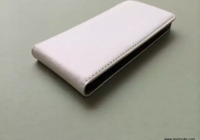 HTC ONE Mini 601s Кожен Калъф Тефтер White Бял