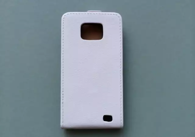 1. Снимка на Samsung i9100 Galaxy SII Кожен Калъф Тип Тефтер White Бял