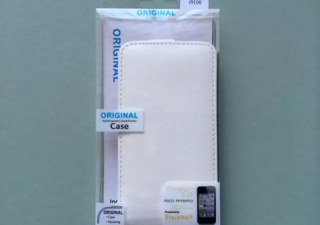 Samsung i9100 Galaxy SII Кожен Калъф Тип Тефтер White Бял