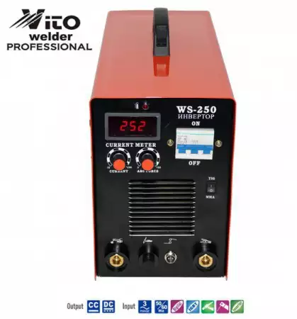 Инверторни електрожени Vito - WS250 с аргонова ръкохватка