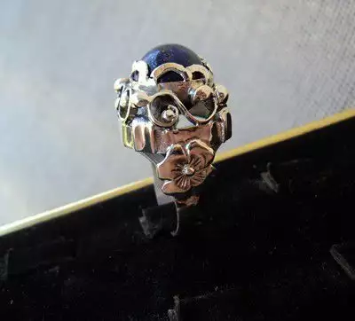 1. Снимка на модел 184 Сребърен пръстен с лапис лазорит