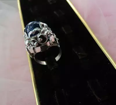 6. Снимка на модел 184 Сребърен пръстен с лапис лазорит