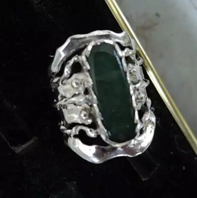 2. Снимка на модел 198 Изработен от масивно сребро Дамски пръстен, с ин