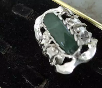 3. Снимка на модел 198 Изработен от масивно сребро Дамски пръстен, с ин