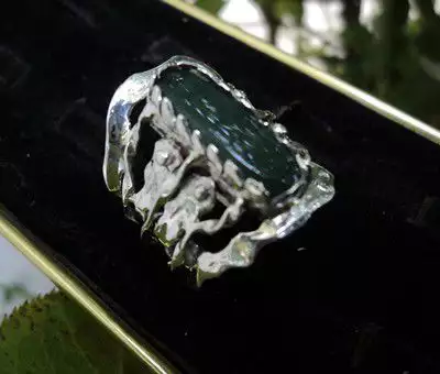 5. Снимка на модел 198 Изработен от масивно сребро Дамски пръстен, с ин