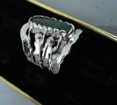 6. Снимка на модел 198 Изработен от масивно сребро Дамски пръстен, с ин