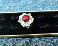 1. Снимка на модел 123 Сребърен пръстен с червен корал
