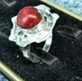 2. Снимка на модел 123 Сребърен пръстен с червен корал