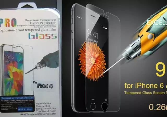 Стъклен протектор от закалено стъкло 9H за iPhone 4, 4S, 5, 