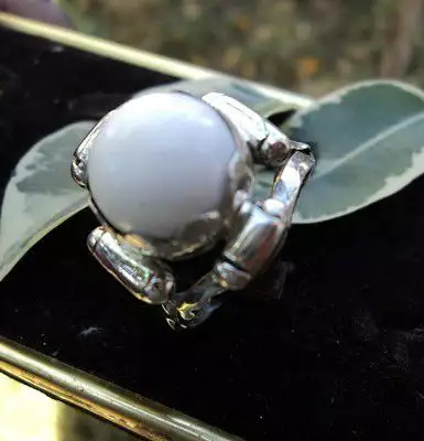 9. Снимка на модел 208 Изработен от масивно сребро Дамски пръстен, с ин