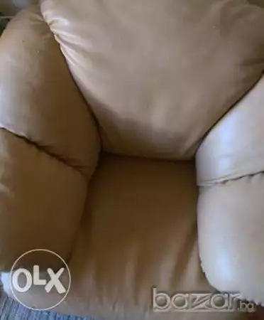 6. Снимка на диван и 2 фотьойла от изкуствена кожа
