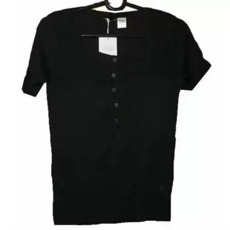 1. Снимка на Блуза с къс ръкав, цвят черно, памук, S размер, LLa redoute