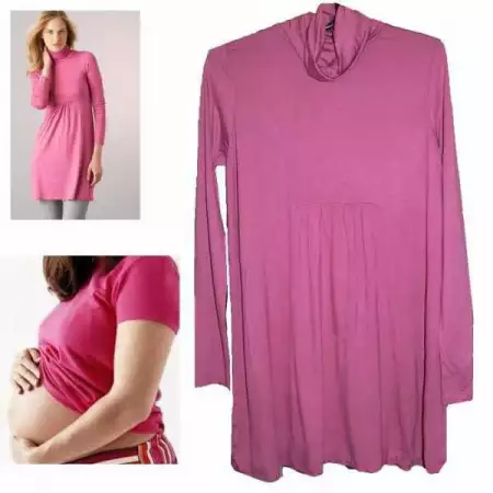 Розова туника за бременна дълъг ръкав, XL размер, La redoute