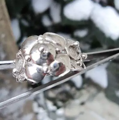 4. Снимка на модел 264 Изработен от масивно сребро Дамски пръстен, с ап