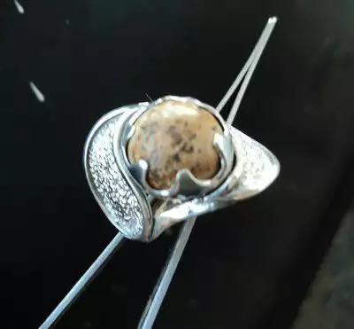1. Снимка на модел 265 Изработен от масивно сребро Дамски пръстен, с 1