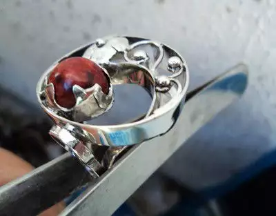 5. Снимка на модел 301 Изработен от масивно сребро Дамски пръстен, 