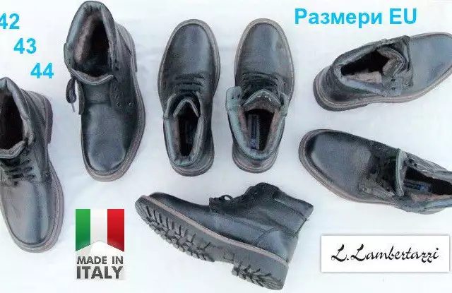 6. Снимка на Мъжки Зимни Обувки Боти Кожени Италиански 41 - 42 - 43 - 44 НОВИ