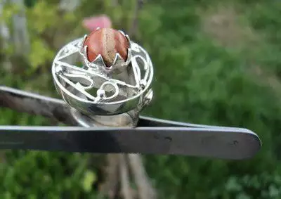 6. Снимка на модел 319 Изработен от масивно сребро Дамски пръстен, с 1 к