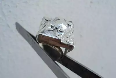 4. Снимка на модел 320 Изработен от масивно сребро дамски пръстен с ап