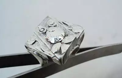 5. Снимка на модел 320 Изработен от масивно сребро дамски пръстен с ап
