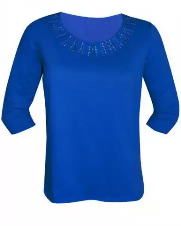 1. Снимка на Макси блуза Рони - синьо