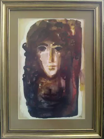 Мома, акварелен портрет на Дечко Узунов