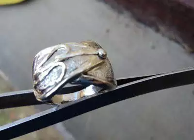 модел 326 Изработен от масивно сребро Дамски пръстен, с инк