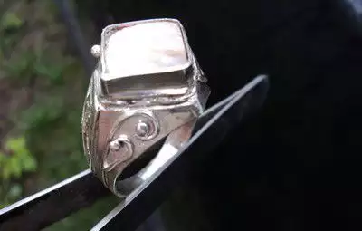 1. Снимка на модел 329 Изработен от масивно сребро мъжки пръстен, подхо