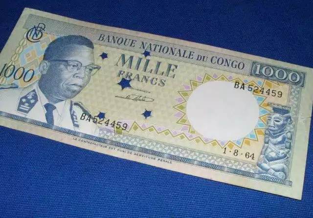 1000 франка Конго 1964 г.
