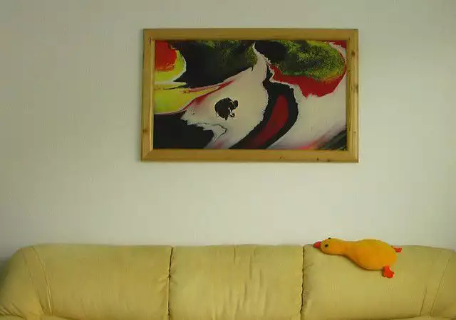 Авторска абстрактна картина Sovende hund - 100 х 62 см.