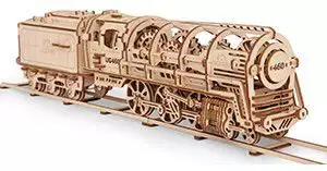 3D механичен пъзел Ugears локомотив с тендер
