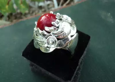6. Снимка на модел 348 Продавам дамски пръстен, с инкрустиран 1 камък