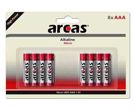 2. Снимка на Алкални батерии Arcas Alkaline AA, AAA, D, C, 9V