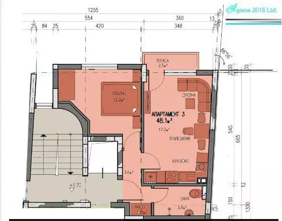 2. Снимка на Двустаен, 55m2