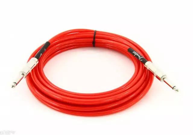 Fender instrument cable red 6m.20ft.new.