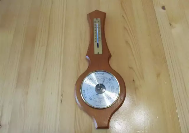 Стар английски барометър и термометър - красота от 60те год