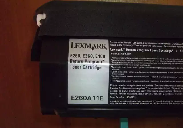 3. Снимка на Тонер касета за Lexmark E260