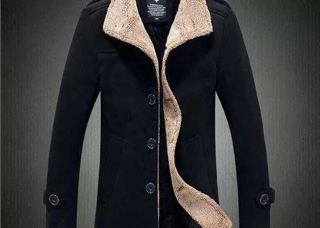 3. Снимка на Мъжко зимно палто с вълнена подплата