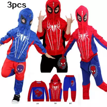 Eкип на Spider - Man от 3 части - елек с качулка, блуза, долнище