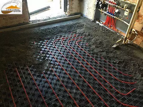 Машинна подова замазка с фибри, замазка върху подово
